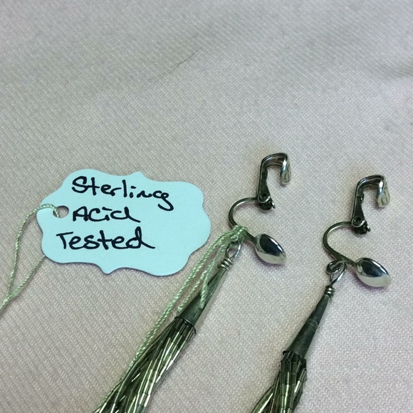 FINAL SALE PRICE Liquid Sterling Silver Clip On Earrings - Picture 2 of 4